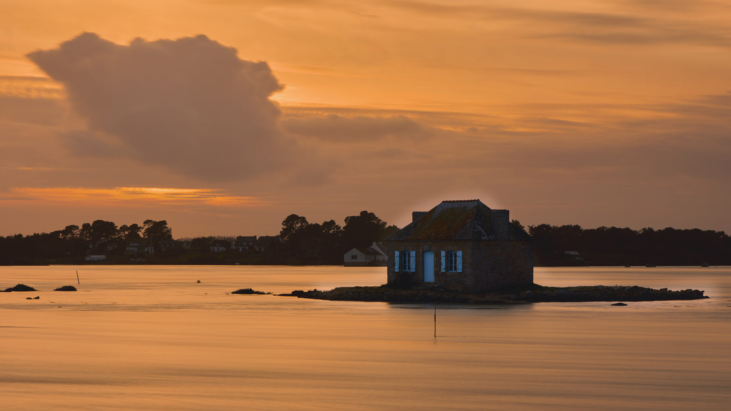 Coucher de soleil sur Saint-Cado