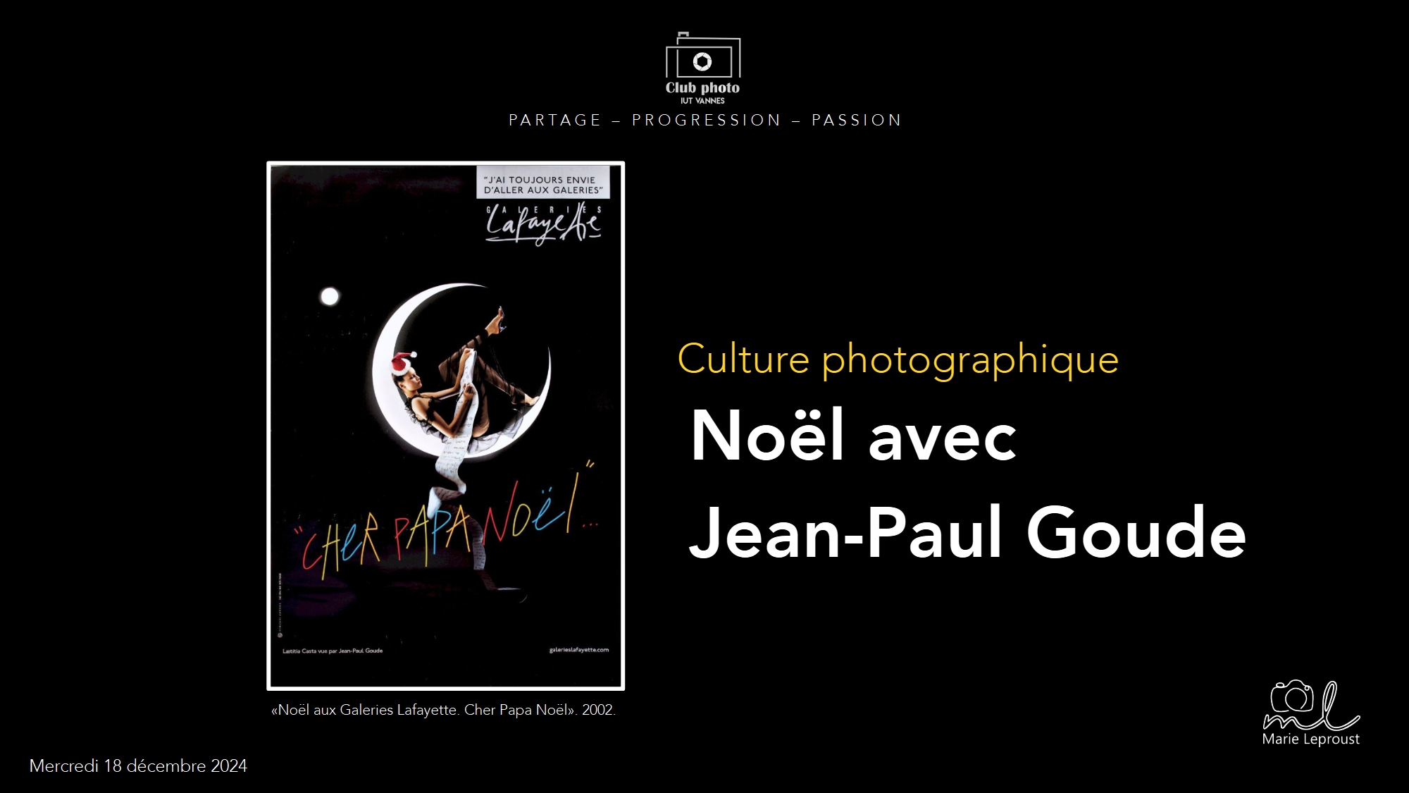 Culture photographique :  Noël avec Jean-Paul Goude 